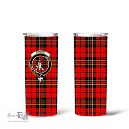 Scottish Brodie Clan Tartan Tumbler - Tall Glitter Tumbler Scottish Plaid Tartan Plaid