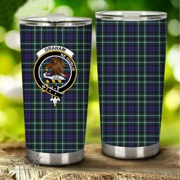 Scottish Graham Clan Tartan Tumbler - Stainless Steel Glitter Tumbler Scottish Plaid Tartan Plaid