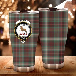 Scottish SCOTT BROWN ANCIENT Clan Tartan Tumbler - Curved Glitter Tumbler Scottish Plaid Tartan Plaid
