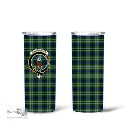 Scottish Haliburton Clan Tartan Tumbler - Tall Glitter Tumbler Scottish Plaid Tartan Plaid