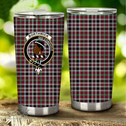 Scottish Borthwick Clan Tartan Tumbler - Stainless Steel Glitter Tumbler Scottish Plaid Tartan Plaid