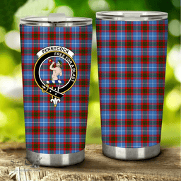Scottish Pennycook Clan Tartan Tumbler - Stainless Steel Glitter Tumbler Scottish Plaid Tartan Plaid