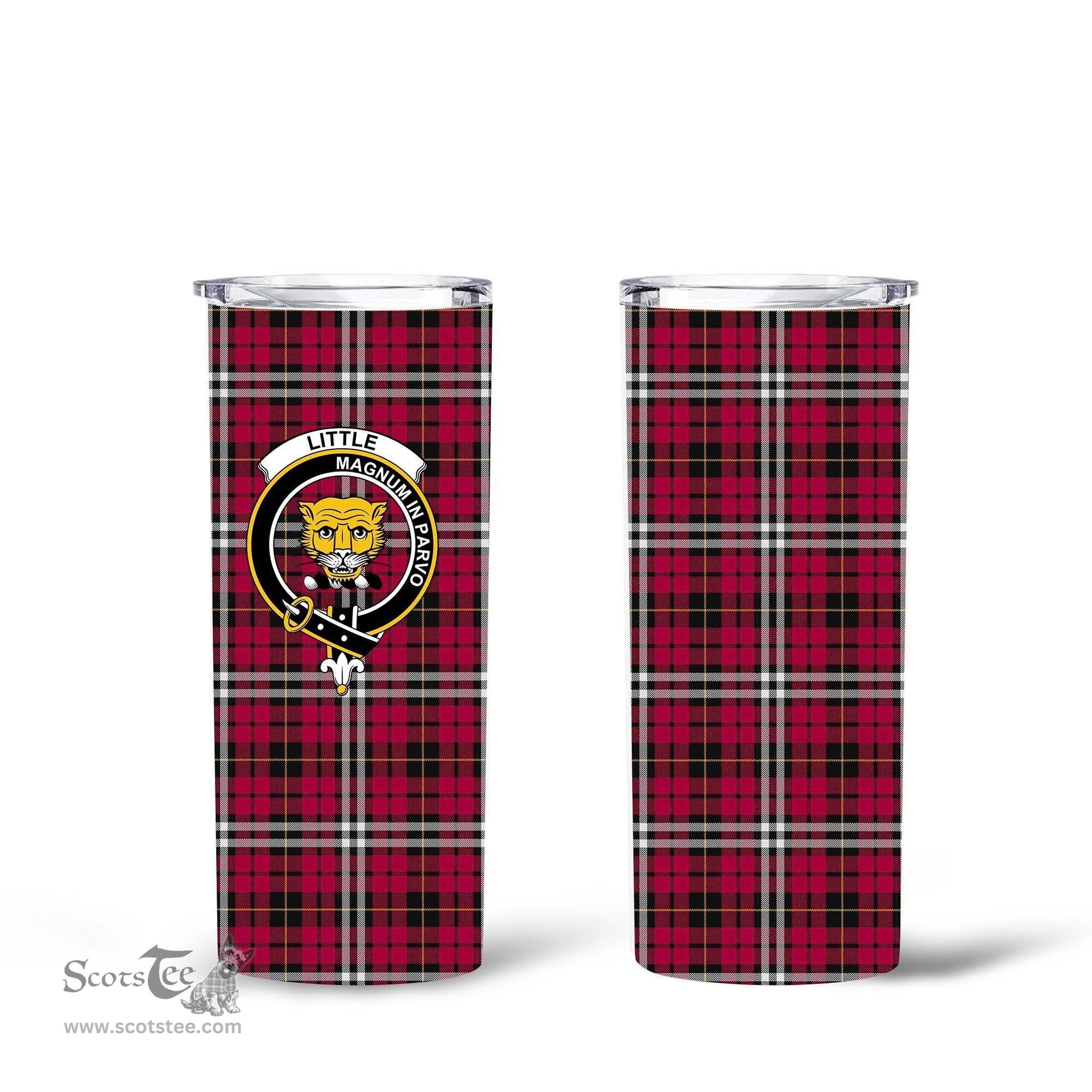 Scottish Little (new) Clan Tartan Tumbler - Tall Glitter Tumbler Scottish Plaid Tartan Plaid