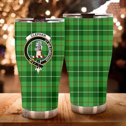 Scottish Clephane (or Clephan) Clan Tartan Tumbler - Curved Glitter Tumbler Scottish Plaid Tartan Plaid