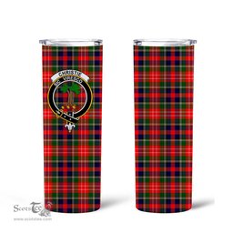 Scottish Christie Clan Tartan Tumbler - Tall Glitter Tumbler Scottish Plaid Tartan Plaid