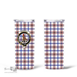 Scottish Boswell Clan Tartan Tumbler - Tall Glitter Tumbler Scottish Plaid Tartan Plaid