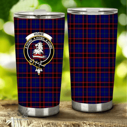 Scottish Home (or Hume) Clan Tartan Tumbler - Stainless Steel Glitter Tumbler Scottish Plaid Tartan Plaid