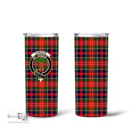 Scottish Christie Clan Tartan Tumbler - Tall Glitter Tumbler Scottish Plaid Tartan Plaid