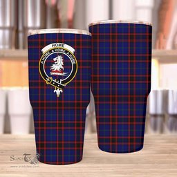 Scottish Home (or Hume) Clan Tartan Tumbler - Stainless Steel Glitter Tumbler Scottish Plaid Tartan Plaid