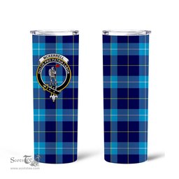 Scottish McKerrell Clan Tartan Tumbler - Tall Glitter Tumbler Scottish Plaid Tartan Plaid