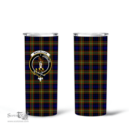 Scottish MacLellan Clan Tartan Tumbler - Tall Glitter Tumbler Scottish Plaid Tartan Plaid