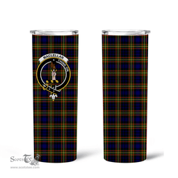 Scottish MacLellan Clan Tartan Tumbler - Tall Glitter Tumbler Scottish Plaid Tartan Plaid