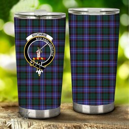 Scottish Guthrie Clan Tartan Tumbler - Stainless Steel Glitter Tumbler Scottish Plaid Tartan Plaid