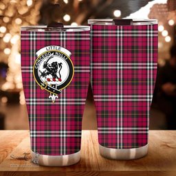 Scottish Little Clan Tartan Tumbler - Curved Glitter Tumbler Scottish Plaid Tartan Plaid