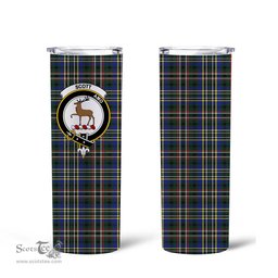 Scottish Scott Green Modern (1) Clan Tartan Tumbler - Tall Glitter Tumbler Scottish Plaid Tartan Plaid