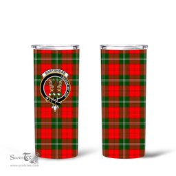 Scottish Gartshore Clan Tartan Tumbler - Tall Glitter Tumbler Scottish Plaid Tartan Plaid