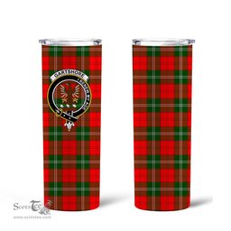 Scottish Gartshore Clan Tartan Tumbler - Tall Glitter Tumbler Scottish Plaid Tartan Plaid