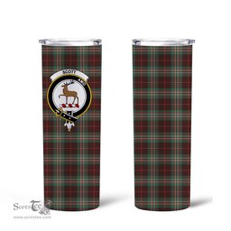 Scottish SCOTT BROWN ANCIENT Clan Tartan Tumbler - Tall Glitter Tumbler Scottish Plaid Tartan Plaid
