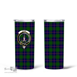 Scottish Shaw (of Tordarroch) Clan Tartan Tumbler - Tall Glitter Tumbler Scottish Plaid Tartan Plaid