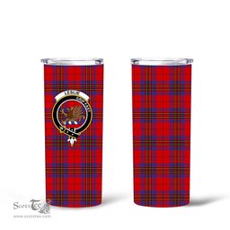 Scottish Leslie Clan Tartan Tumbler - Tall Glitter Tumbler Scottish Plaid Tartan Plaid