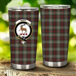 Scottish SCOTT BROWN ANCIENT Clan Tartan Tumbler - Stainless Steel Glitter Tumbler Scottish Plaid Tartan Plaid