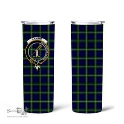 Scottish Lammie Clan Tartan Tumbler - Tall Glitter Tumbler Scottish Plaid Tartan Plaid