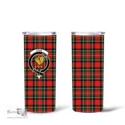 Scottish Lyle Clan Tartan Tumbler - Tall Glitter Tumbler Scottish Plaid Tartan Plaid