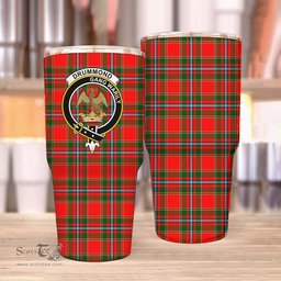 Scottish Drummond Clan Tartan Tumbler - Stainless Steel Glitter Tumbler Scottish Plaid Tartan Plaid