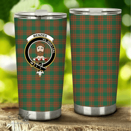 Scottish MENZIES GREEN ANCIENT Clan Tartan Tumbler - Stainless Steel Glitter Tumbler Scottish Plaid Tartan Plaid
