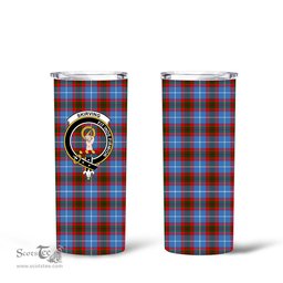 Scottish Skirving Clan Tartan Tumbler - Tall Glitter Tumbler Scottish Plaid Tartan Plaid