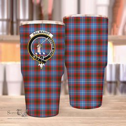 Scottish Dalmahoy Clan Tartan Tumbler - Stainless Steel Glitter Tumbler Scottish Plaid Tartan Plaid