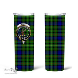 Scottish Rollo Clan Tartan Tumbler - Tall Glitter Tumbler Scottish Plaid Tartan Plaid