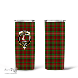 Scottish Ainslie Clan Tartan Tumbler - Tall Glitter Tumbler Scottish Plaid Tartan Plaid