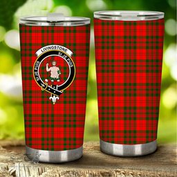 Scottish Livingstone Clan Tartan Tumbler - Stainless Steel Glitter Tumbler Scottish Plaid Tartan Plaid