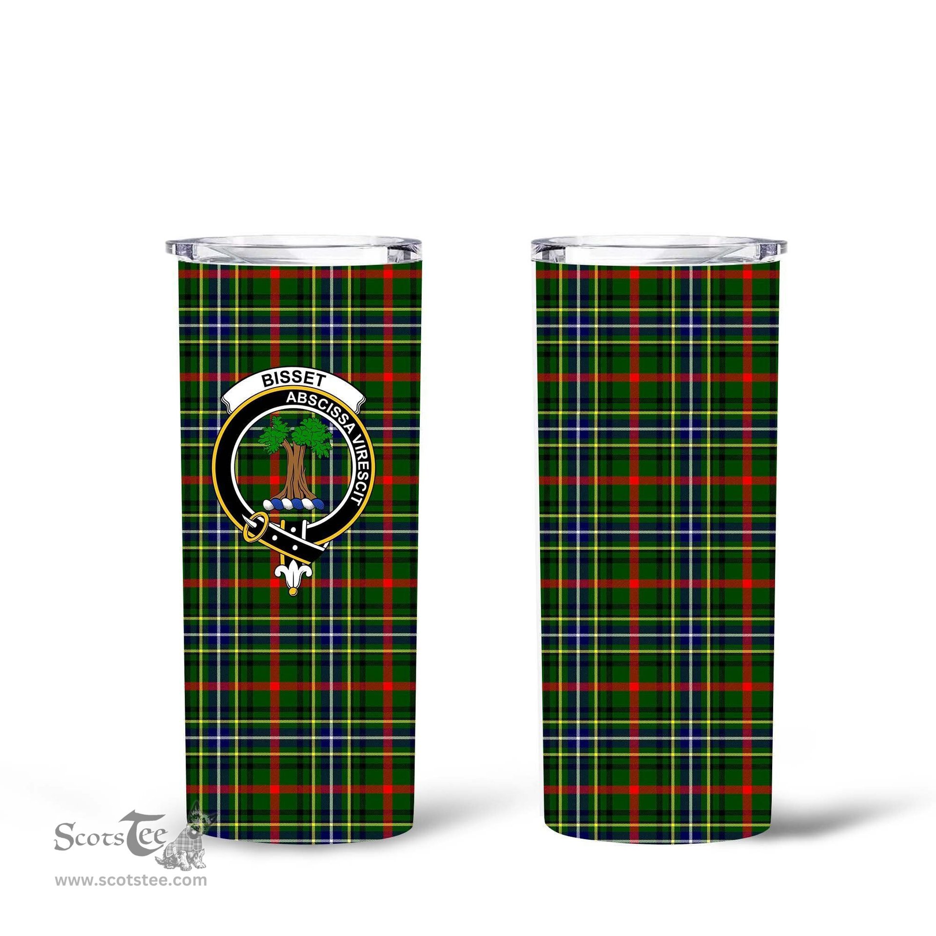 Scottish Bis- Clan Tartan Tumbler - Tall Glitter Tumbler Scottish Plaid Tartan Plaid