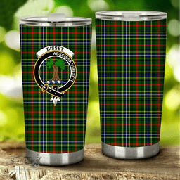 Scottish Bis- Clan Tartan Tumbler - Stainless Steel Glitter Tumbler Scottish Plaid Tartan Plaid
