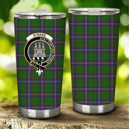 Scottish Strange (or Strang) Clan Tartan Tumbler - Stainless Steel Glitter Tumbler Scottish Plaid Tartan Plaid
