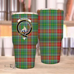 Scottish Muirhead Clan Tartan Tumbler - Stainless Steel Glitter Tumbler Scottish Plaid Tartan Plaid