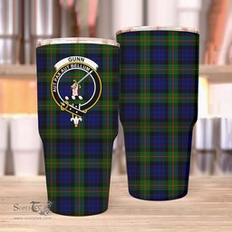 Scottish Gunn Clan Tartan Tumbler - Stainless Steel Glitter Tumbler Scottish Plaid Tartan Plaid