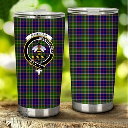 Scottish Whitelaw Clan Tartan Tumbler - Stainless Steel Glitter Tumbler Scottish Plaid Tartan Plaid