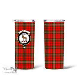 Scottish Scott Clan Tartan Tumbler - Tall Glitter Tumbler Scottish Plaid Tartan Plaid