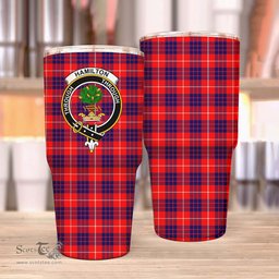Scottish Hamilton Clan Tartan Tumbler - Stainless Steel Glitter Tumbler Scottish Plaid Tartan Plaid