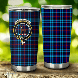 Scottish MacCorquodale Clan Tartan Tumbler - Stainless Steel Glitter Tumbler Scottish Plaid Tartan Plaid