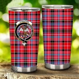 Scottish Straiton Clan Tartan Tumbler - Stainless Steel Glitter Tumbler Scottish Plaid Tartan Plaid