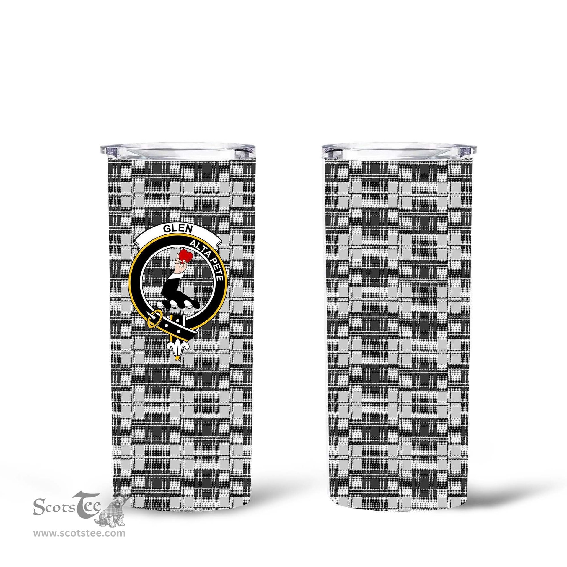 Scottish Glen Clan Tartan Tumbler - Tall Glitter Tumbler Scottish Plaid Tartan Plaid
