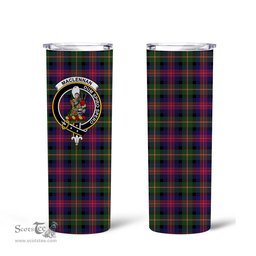 Scottish MacLennan Clan Tartan Tumbler - Tall Glitter Tumbler Scottish Plaid Tartan Plaid