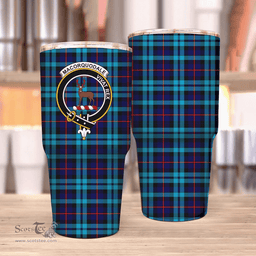 Scottish MacCorquodale Clan Tartan Tumbler - Stainless Steel Glitter Tumbler Scottish Plaid Tartan Plaid