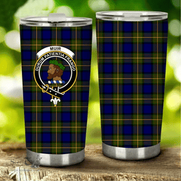 Scottish Muir Clan Tartan Tumbler - Stainless Steel Glitter Tumbler Scottish Plaid Tartan Plaid