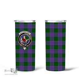 Scottish Elphinstone Clan Tartan Tumbler - Tall Glitter Tumbler Scottish Plaid Tartan Plaid