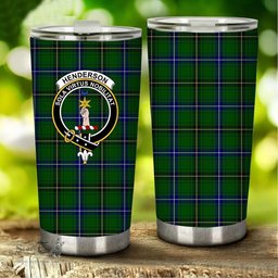 Scottish Henderson Clan Tartan Tumbler - Stainless Steel Glitter Tumbler Scottish Plaid Tartan Plaid